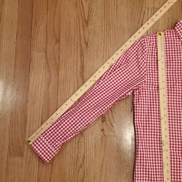 VINEYARD VINES RED WHITE GINGHAM CHECK WHALE BUTTON UP SHIRT 100% COTTON BOYS XL - Picture 8 of 8